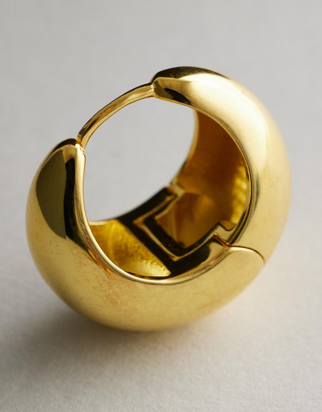 Mimi Hoops - Gold close up of one earring