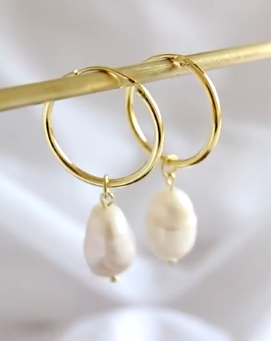 Oakley Pearl Hoops - Gold