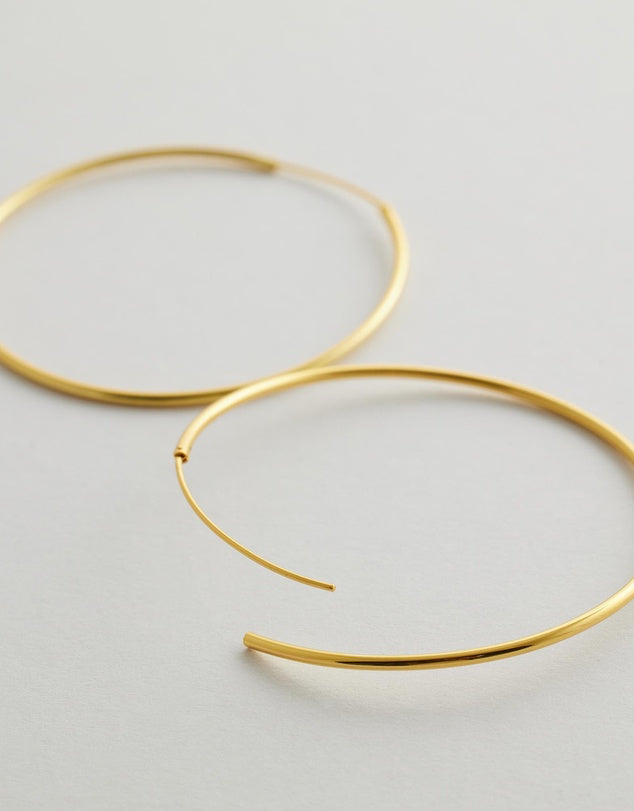 Solara Hoop Earrings flat lay close up