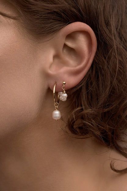 Oakley Pearl Hoops - Gold