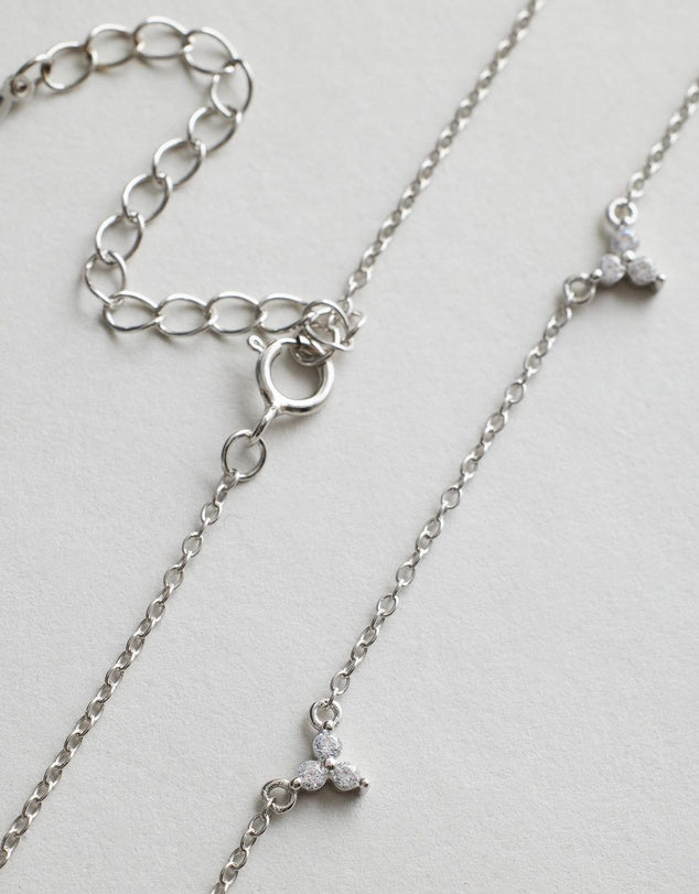 Ellie Diamond Cluster Necklace close up