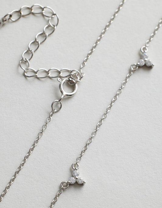 Ellie Diamond Cluster Necklace close up