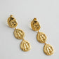 Havana Statement Drop Earrings - Gold