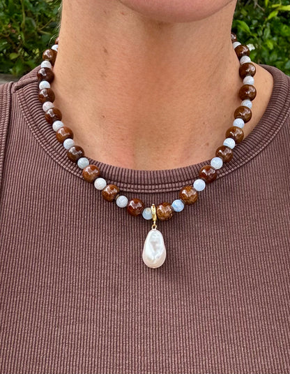 Handbeaded Necklace - Ocean & Earth