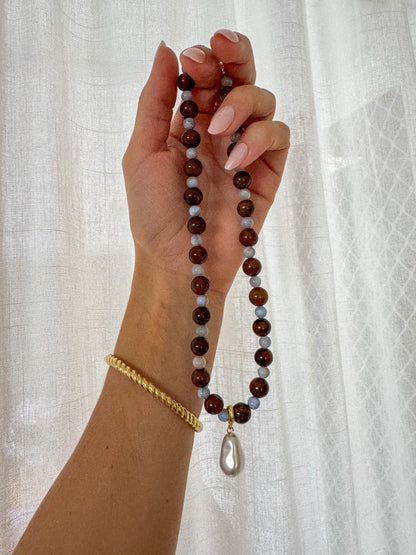 Handbeaded Necklace - Ocean & Earth
