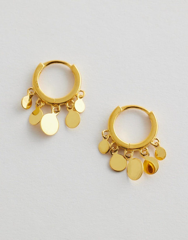 Isla Verde Tassel Hoop Earrings gold flay lay