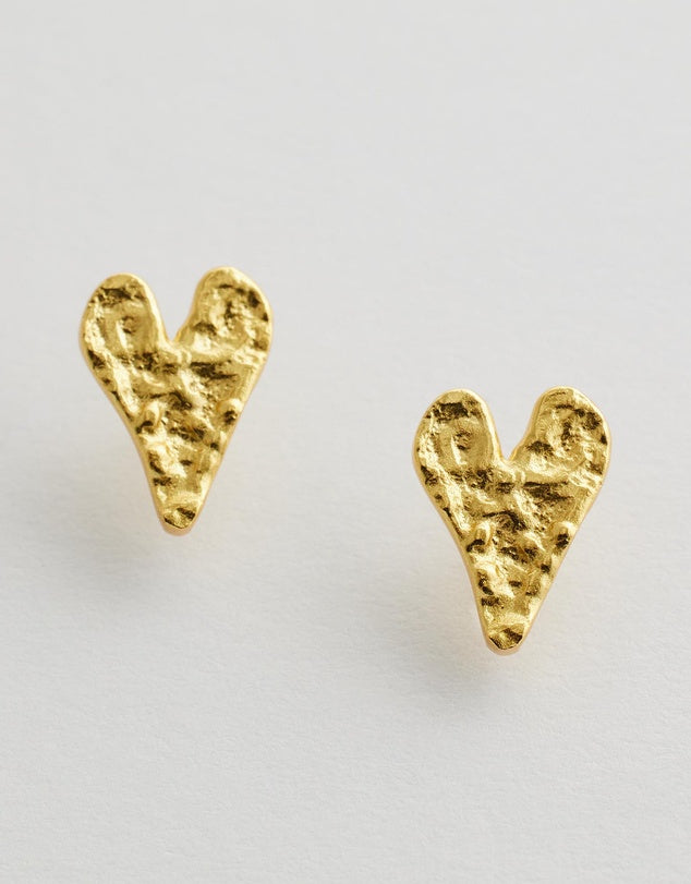 Rivellia Heart Earrings flat lay