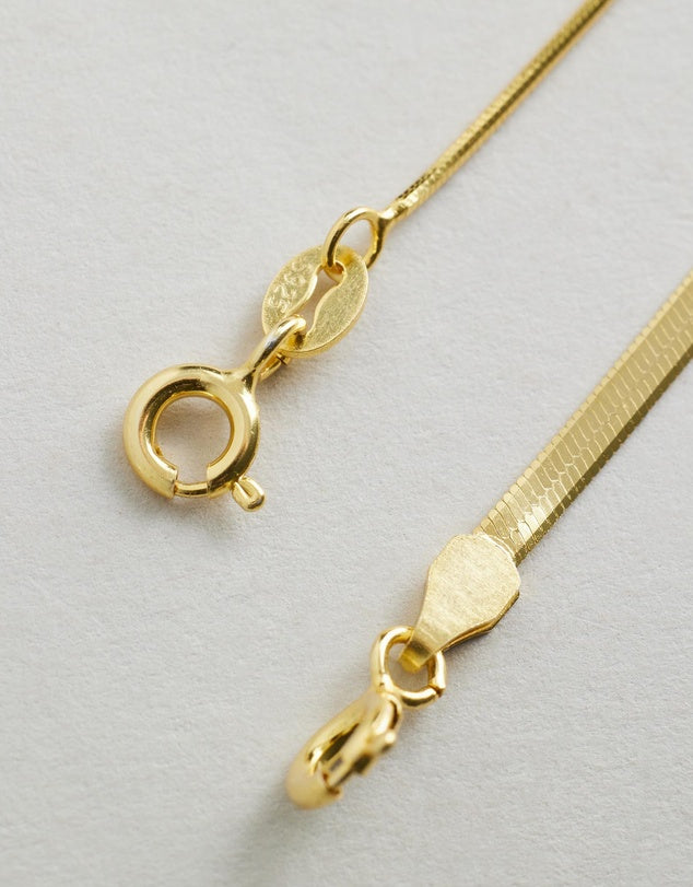 Romey Double Chain Necklace close up of clasps