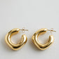 Sally Chunky Hoop Earrings - Gold