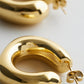 Sally Chunky Hoop Earrings - Gold
