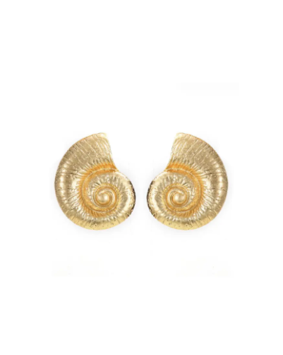Conch Earrings Gold