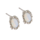 Simone Opal Studs - Silver