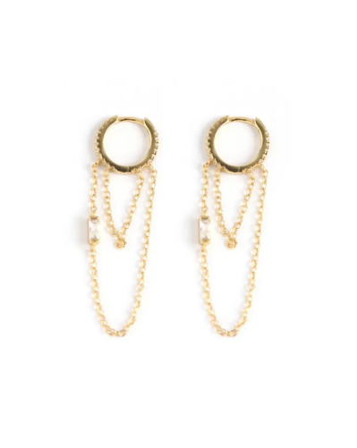 Phoebe Chain Huggies - Gold