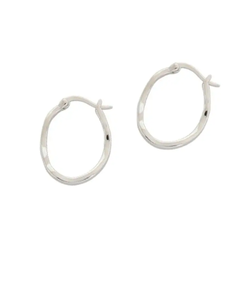 Lani Wave Hoops - Silver