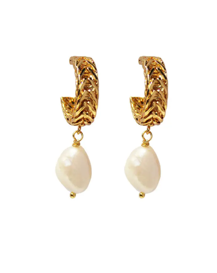 Monique Drop Pearl Earrings