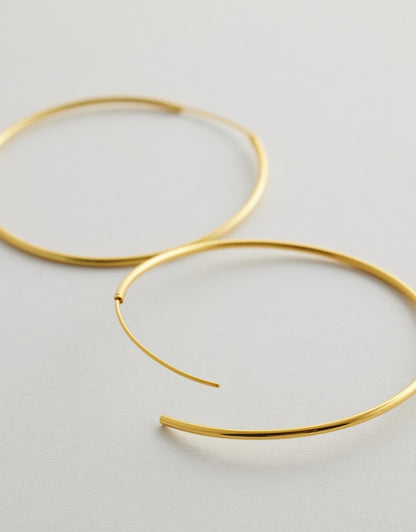 Solara Hoop Earrings flat lay close up