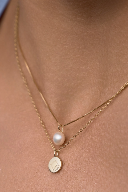 Starsign Necklace on model