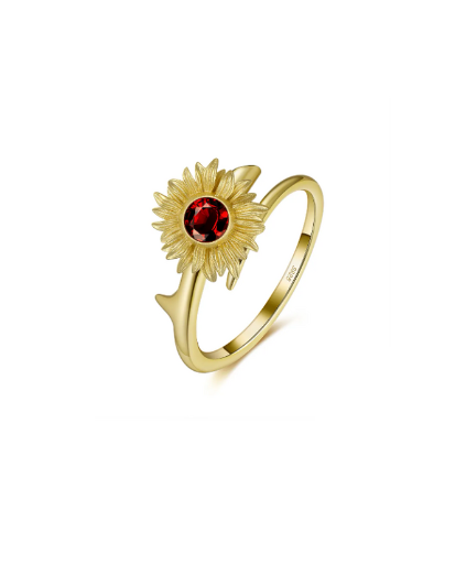 Sunflower Ring white background, front view