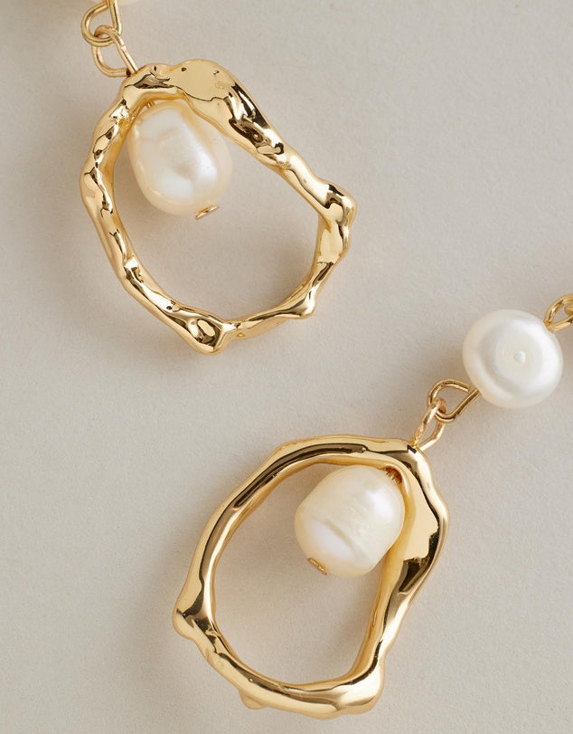 Tahlia Pearl Earrings close up