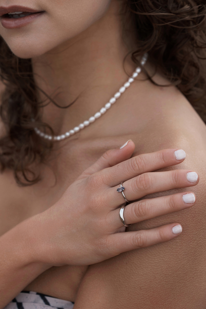 Cuba Onyx Ring - Silver