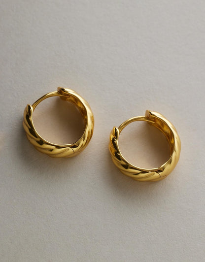 Vance Hoops - Gold on grey background