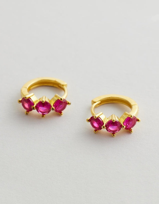 amara hoops pink flatlay