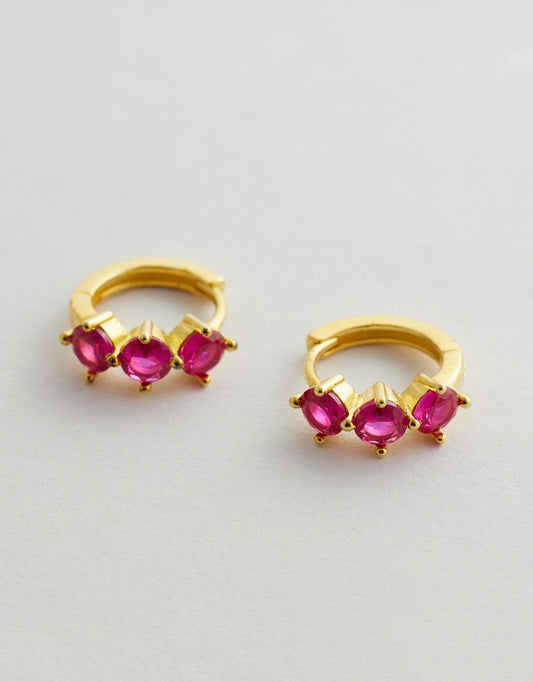 amara hoops pink flatlay