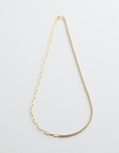 edie_tennis_chain_necklace flatlay