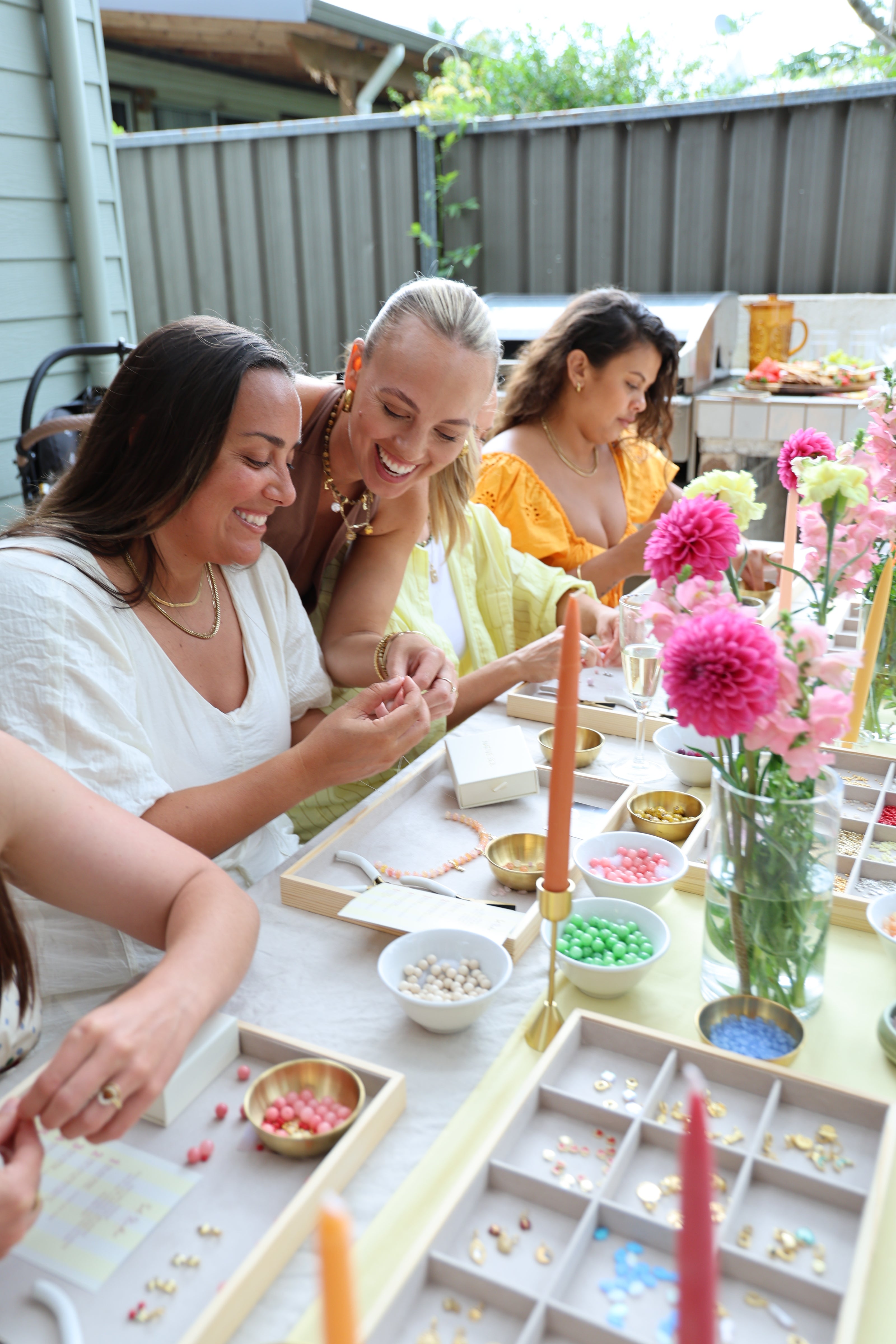 guided jewellery making course, girls day, hens party