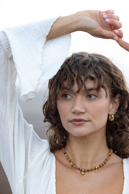 initial_necklace_tortoise_brown front on model