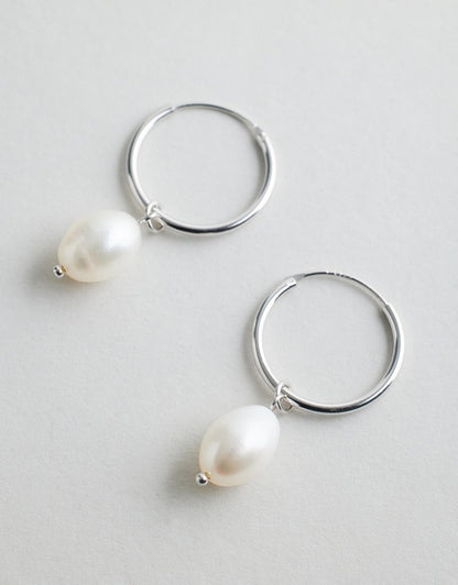 Oakley Pearl Hoops - Silver