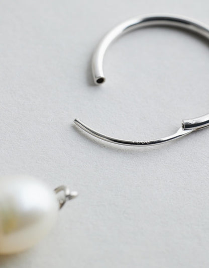 Oakley Pearl Hoops - Silver