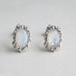 Simone Opal Studs - Silver
