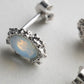 Simone Opal Studs - Silver