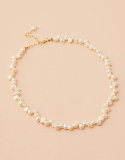 Cecilia Pearl Choker flat lay top view