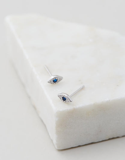 Evil Eye Studs - Silver