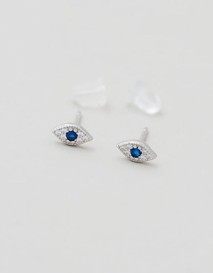 Evil Eye Studs - Silver