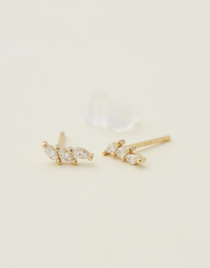 Lily Studs - Gold