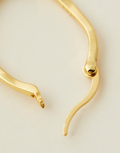 Lani Wave Hoops - Gold close up