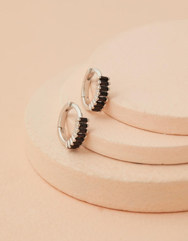 Lennox Huggies - Silver & Black close up flat lay