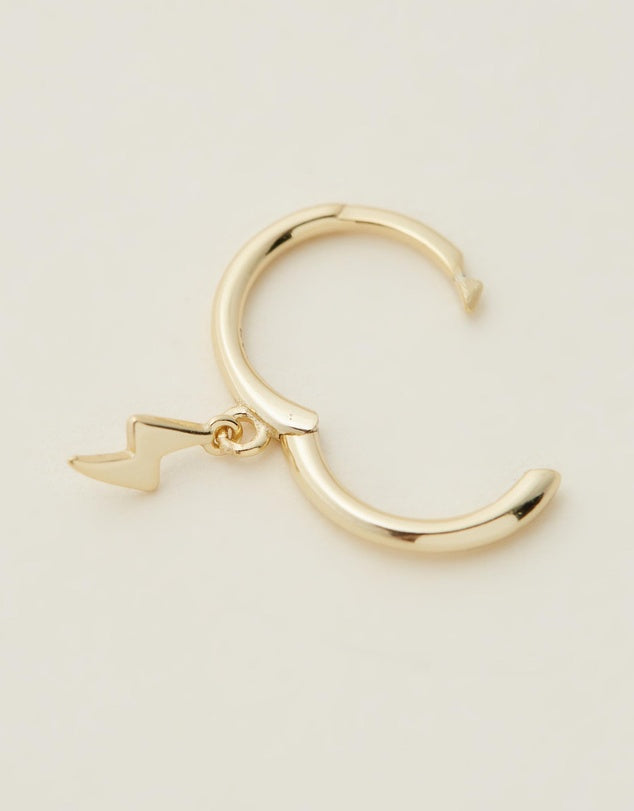 Lightning Bolt Huggies - Gold close up