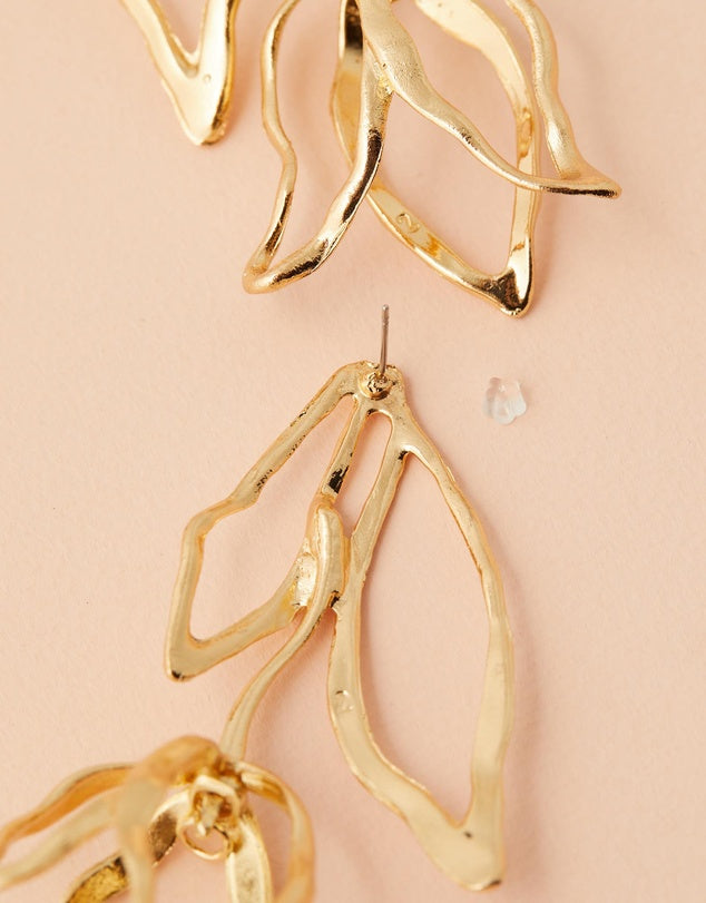 Like A Rose Earrings close up