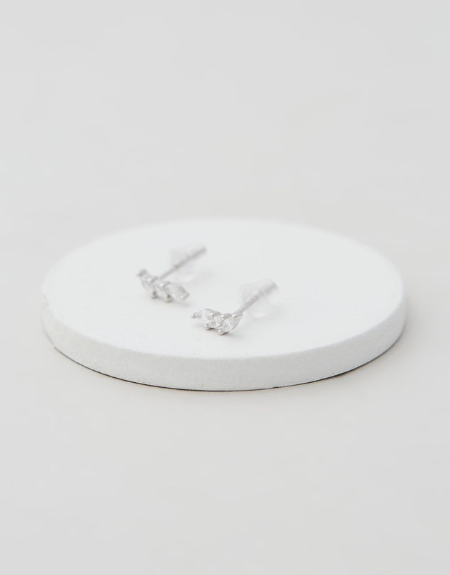 Lily Studs - Silver flat lay