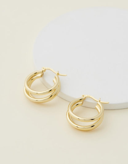London Hoops - Gold flat lay on white backround
