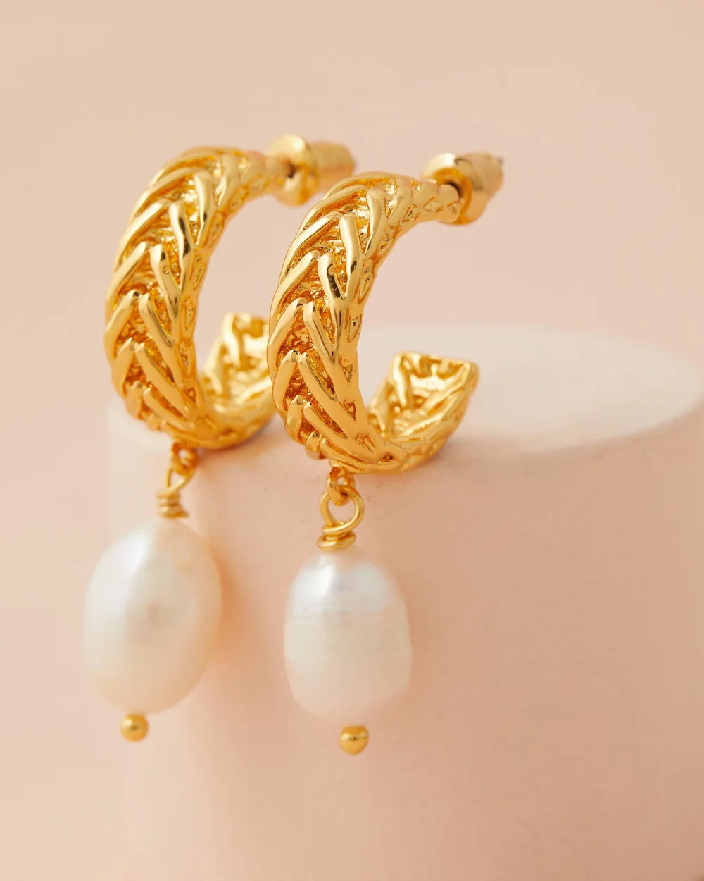 Romey Pearl Earrings  front view