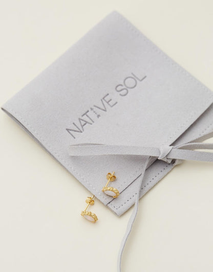 Simone Opal Studs - Gold