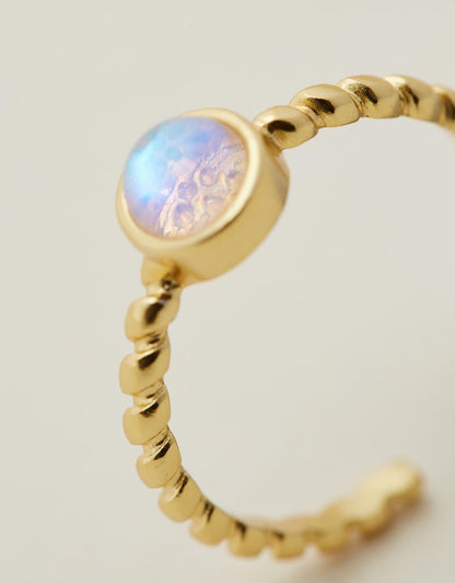 Simone Twist Ring - Opal close up