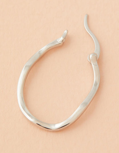 Lani Wave Hoops - Silver