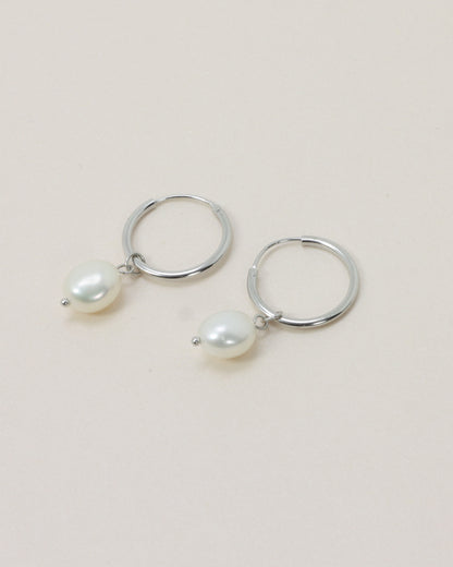Oakley Pearl Hoops - Silver
