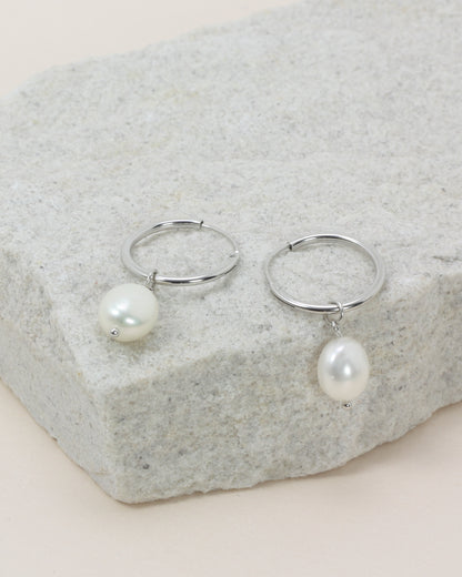 Oakley Pearl Hoops - Silver